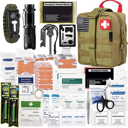 RAVIC RESCUE - 140Pcs + Survival Gear, First Aid Kit