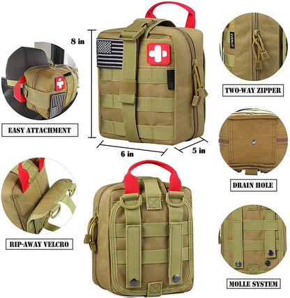 RAVIC RESCUE - 140Pcs + Survival Gear, First Aid Kit